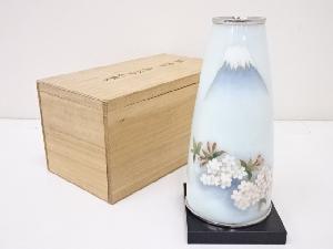 有線七宝富士に桜図花瓶